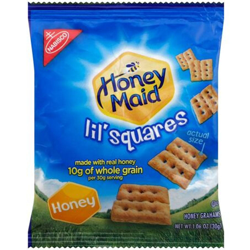 Honey Maid Lil' Squares Graham Crackers - 18 Snack Packs (18 x 1.06 oz)