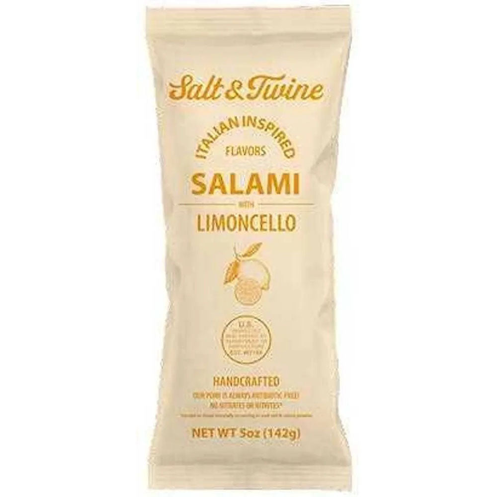 Salt & Twine Limoncello Salami – Italian Inspired with Citrus Brightness, 5 oz