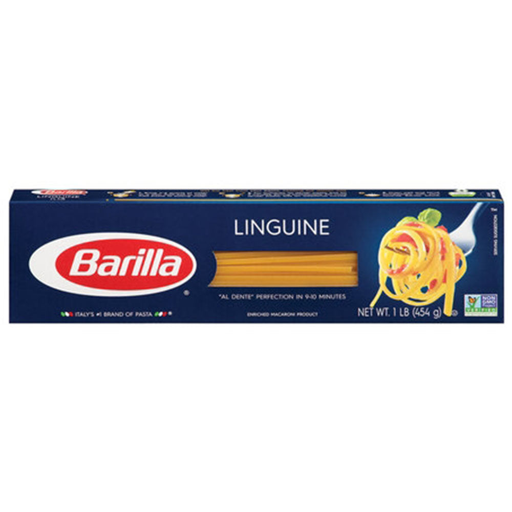 Barilla Linguine Pasta - 1 LB Box (16 OZ) - Thin Flat Strands