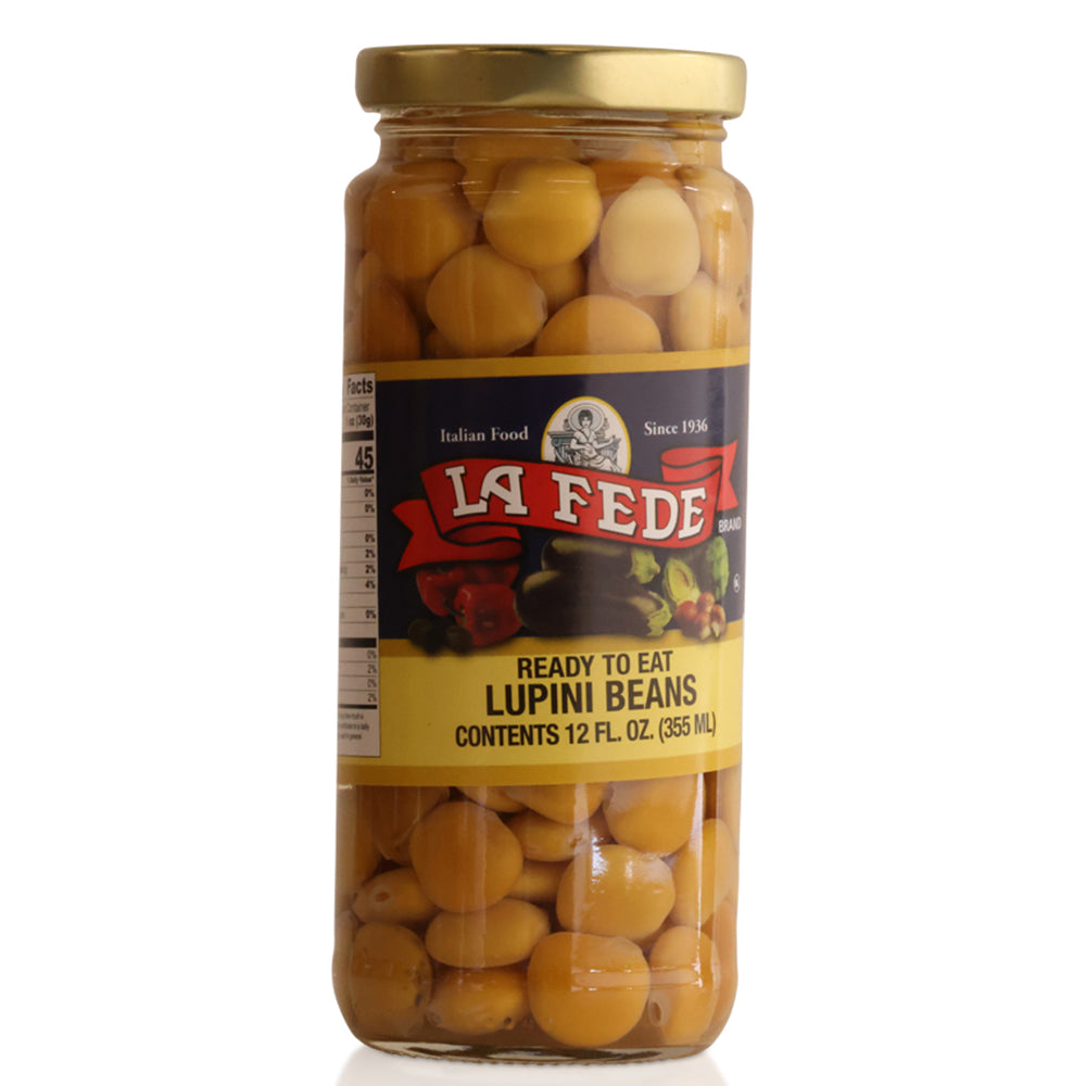 LA FEDE Lupini Beans - Ready to Eat Italian Snack (12 oz)