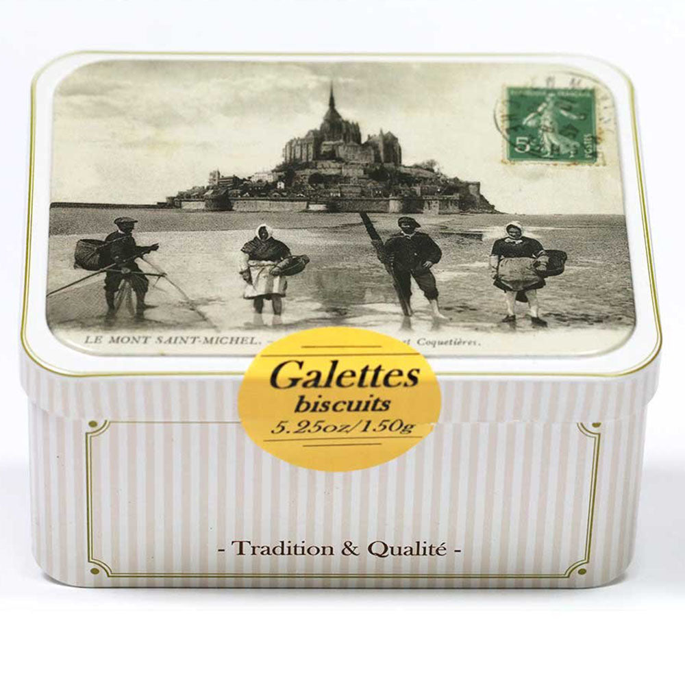 Maison Peltier French Butter Cookies (Galettes) - Decorative Tin 5.25 oz