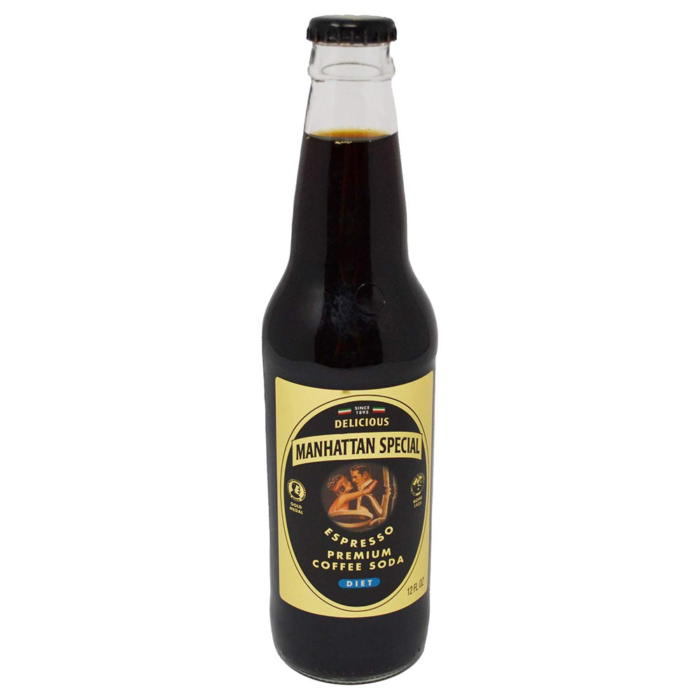 Manhattan Special Diet Espresso Coffee Soda – Sugar-Free, 12 oz