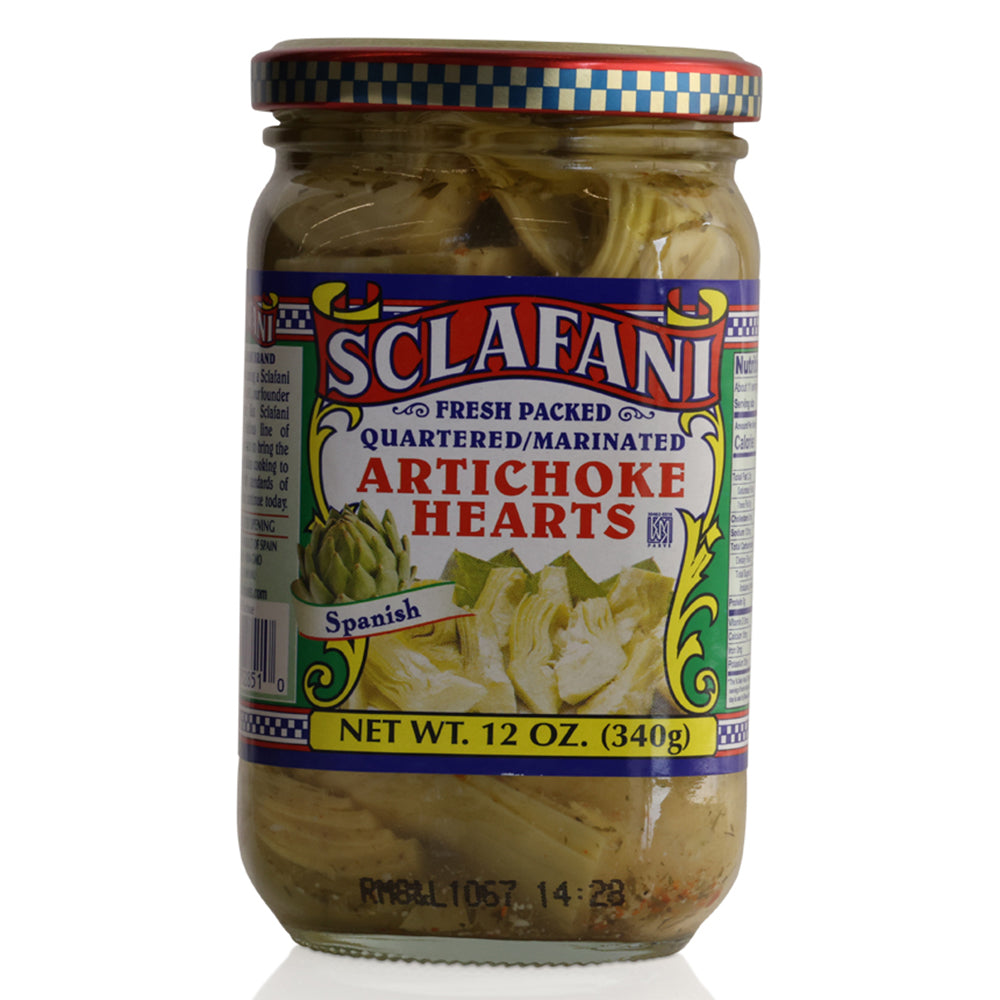 Sclafani Marinated Artichoke Hearts Quartered - 12 oz Jar