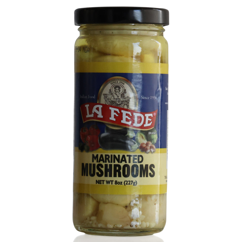 LA FEDE Marinated Mushrooms – Ready-to-Serve Italian Antipasto (8 oz)