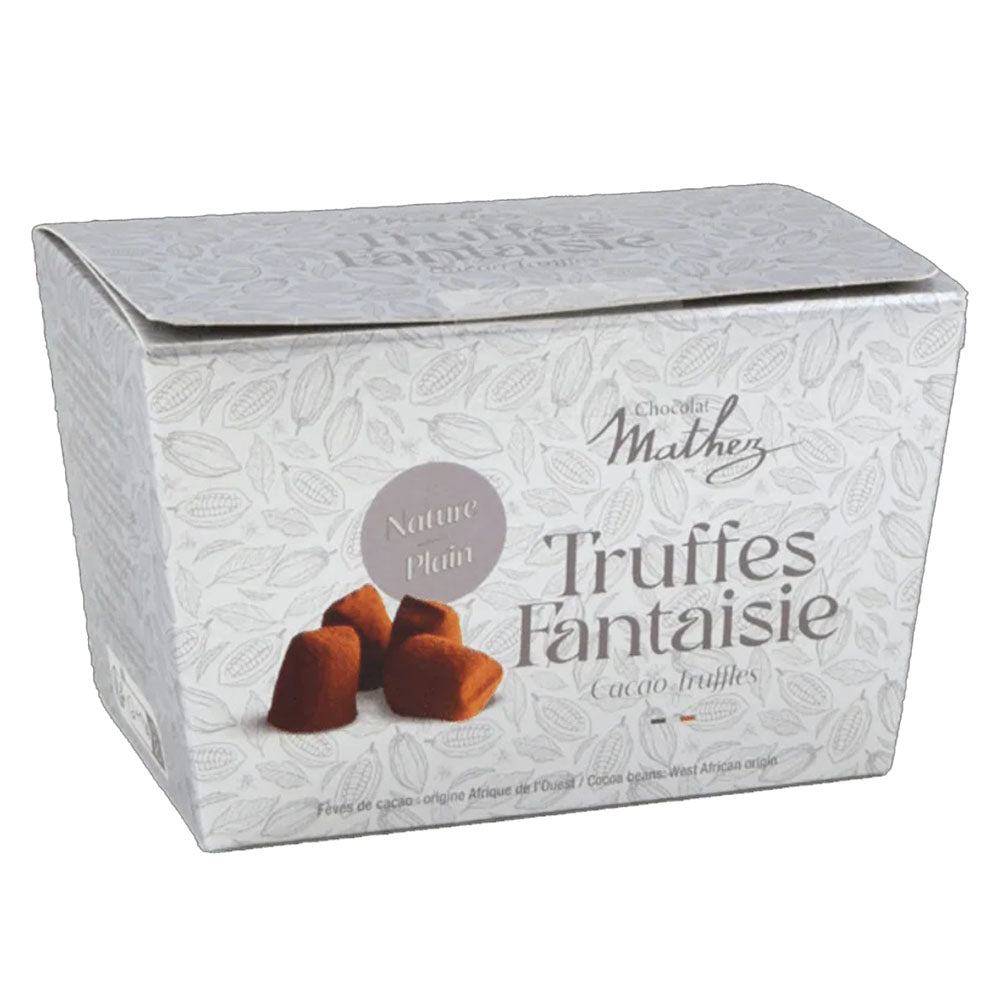 Mathez Plain French Chocolate Truffles – Classic Cocoa Dusted (8.8 oz)