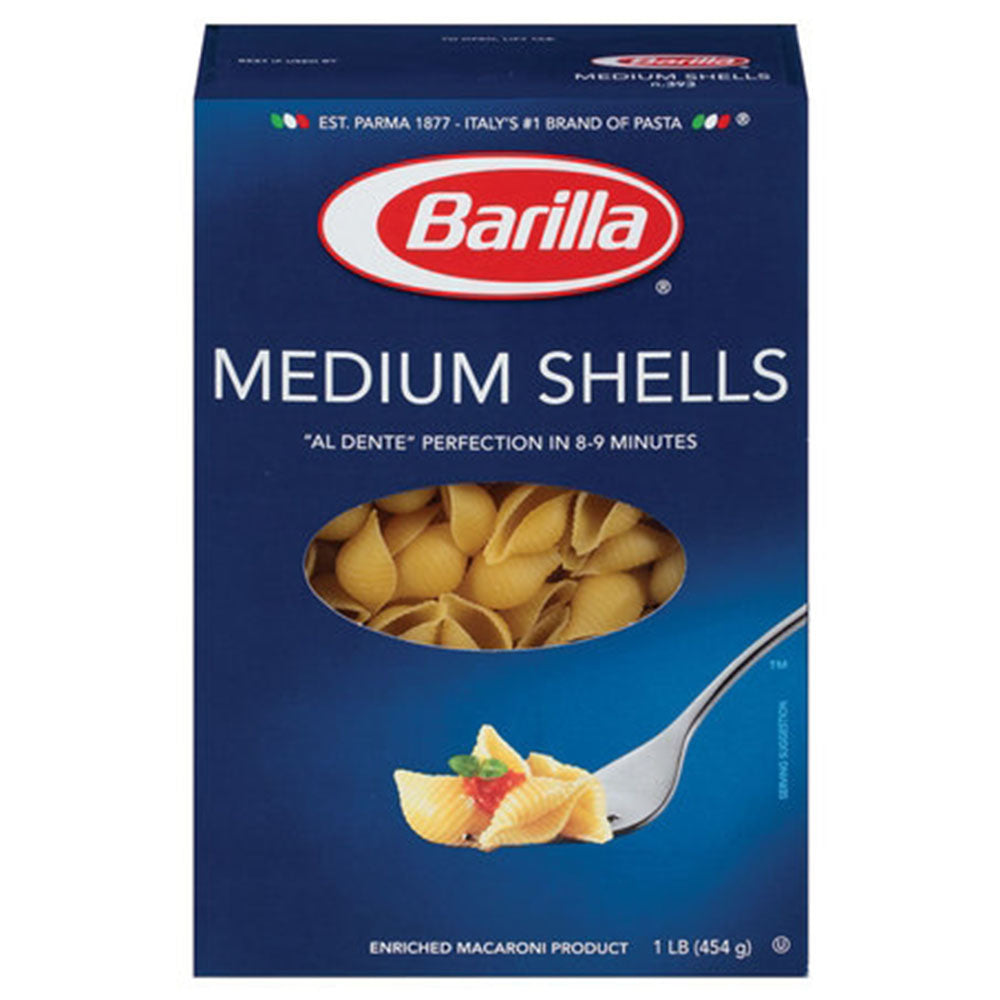 Medium Shell Pasta Barilla Medium Pasta Shells - 1 LB Box (16 OZ) - Conchiglie – Pick & Get