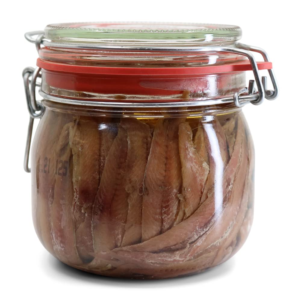Merro Anchovy Fillets in Sunflower Oil – 24 oz Jar