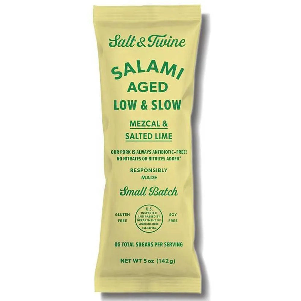 Salt & Twine Mezcal & Salted Lime Salami – Small Batch, 5 oz