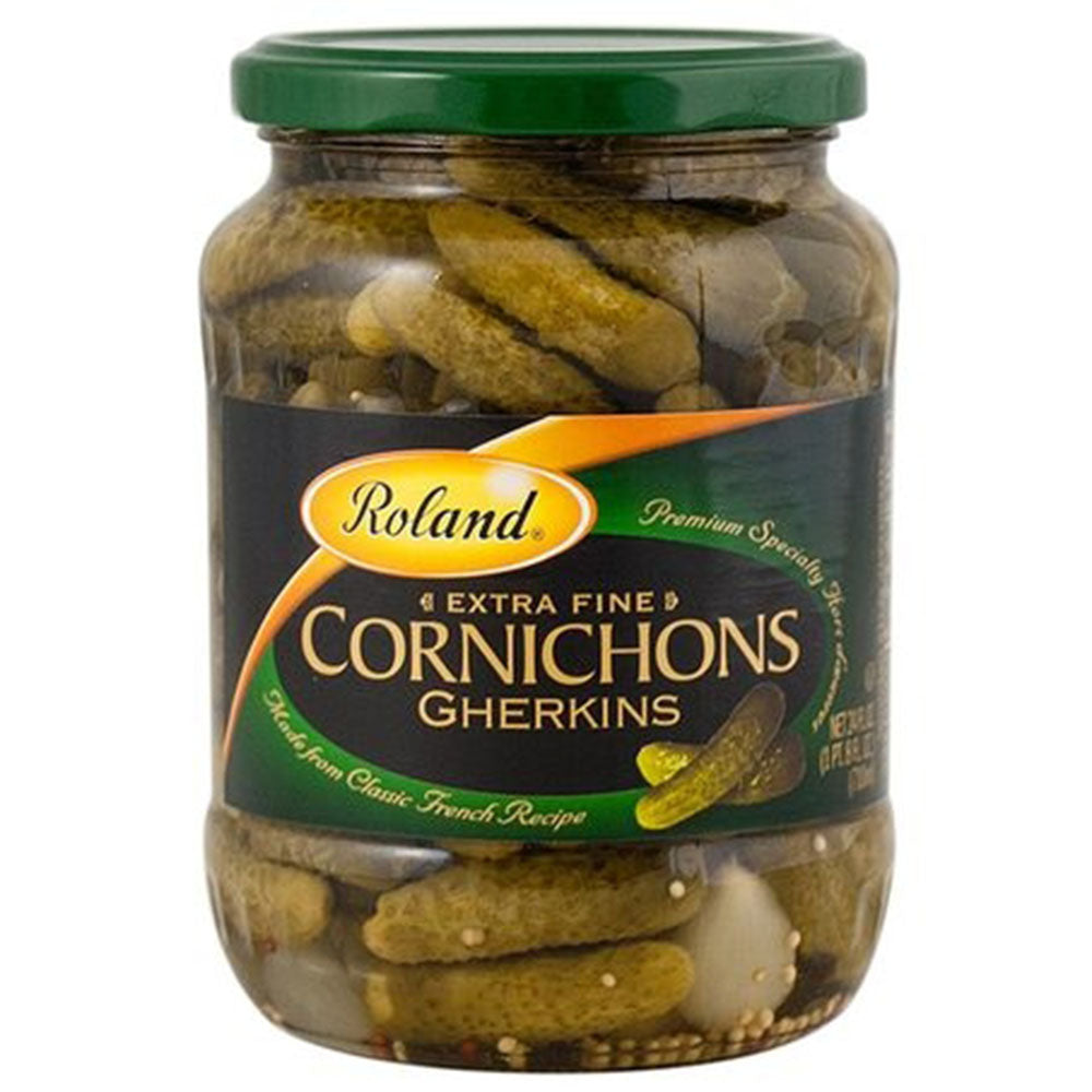 Roland Extra Fine Cornichons (French Gherkins) - 24 oz Jar (1.5 LB)