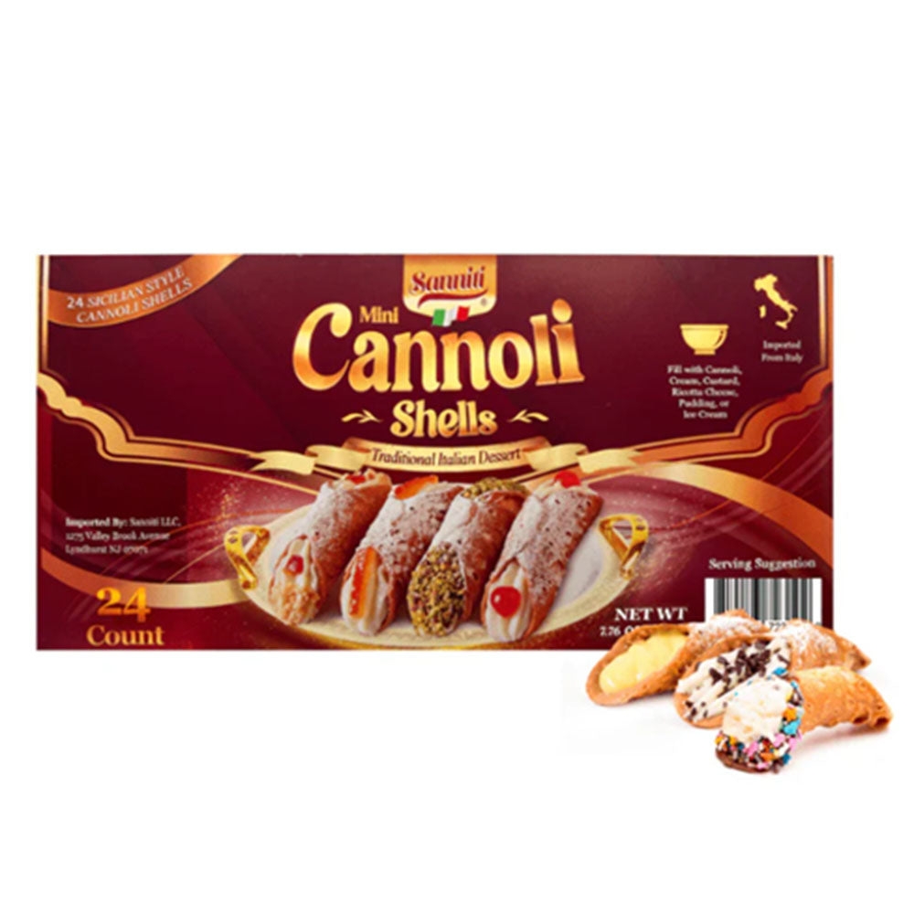 Sanniti Mini Cannoli Shells, 24 Count