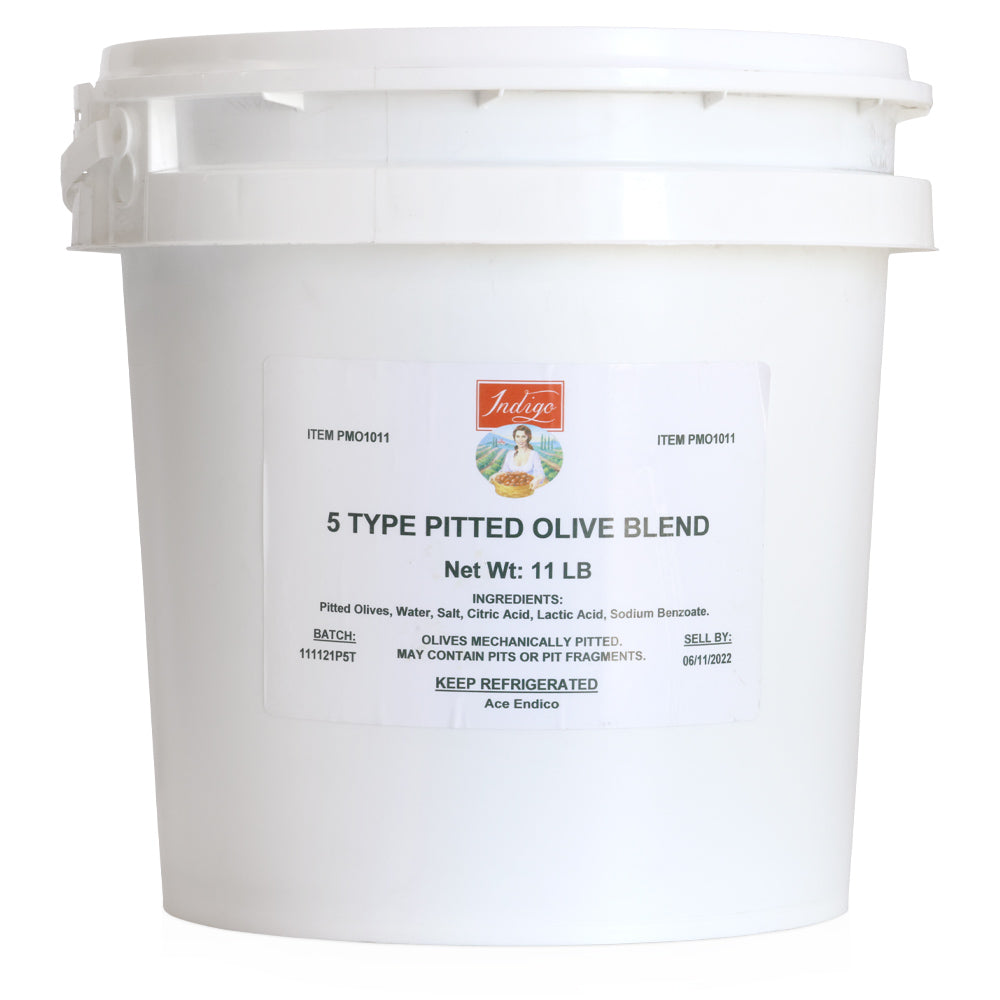 Indigo Mixed 5 Type Pitted Olive Blend (11 LB)