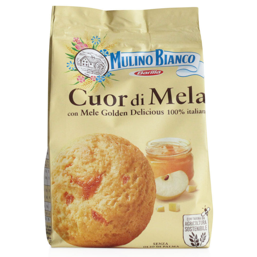 Mulino Bianco Cuor di Mela – Italian Apple Filled Cookies, 8.82 oz