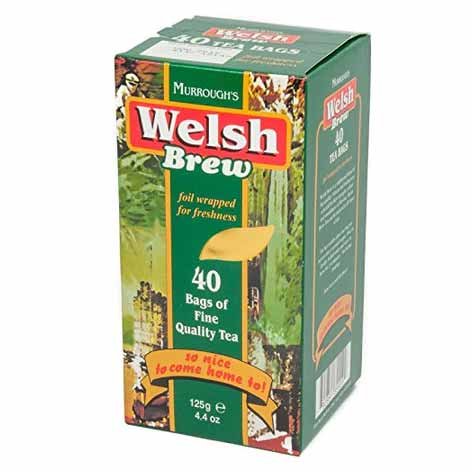 Murroughs Welsh Brew Tea – 40 Foil-Wrapped Bags of Fine Quality Tea, 125g
