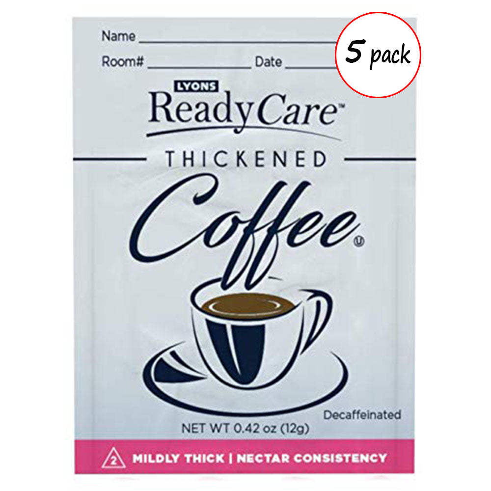 ReadyCare Thickened Coffee Powder (Nectar Consistency) - Pack of 5 (2.12 oz)