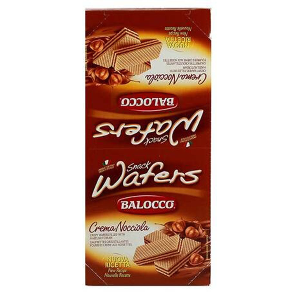 Balocco Hazelnut Snack Wafer Cookies – 1.76 oz (10 Pack)