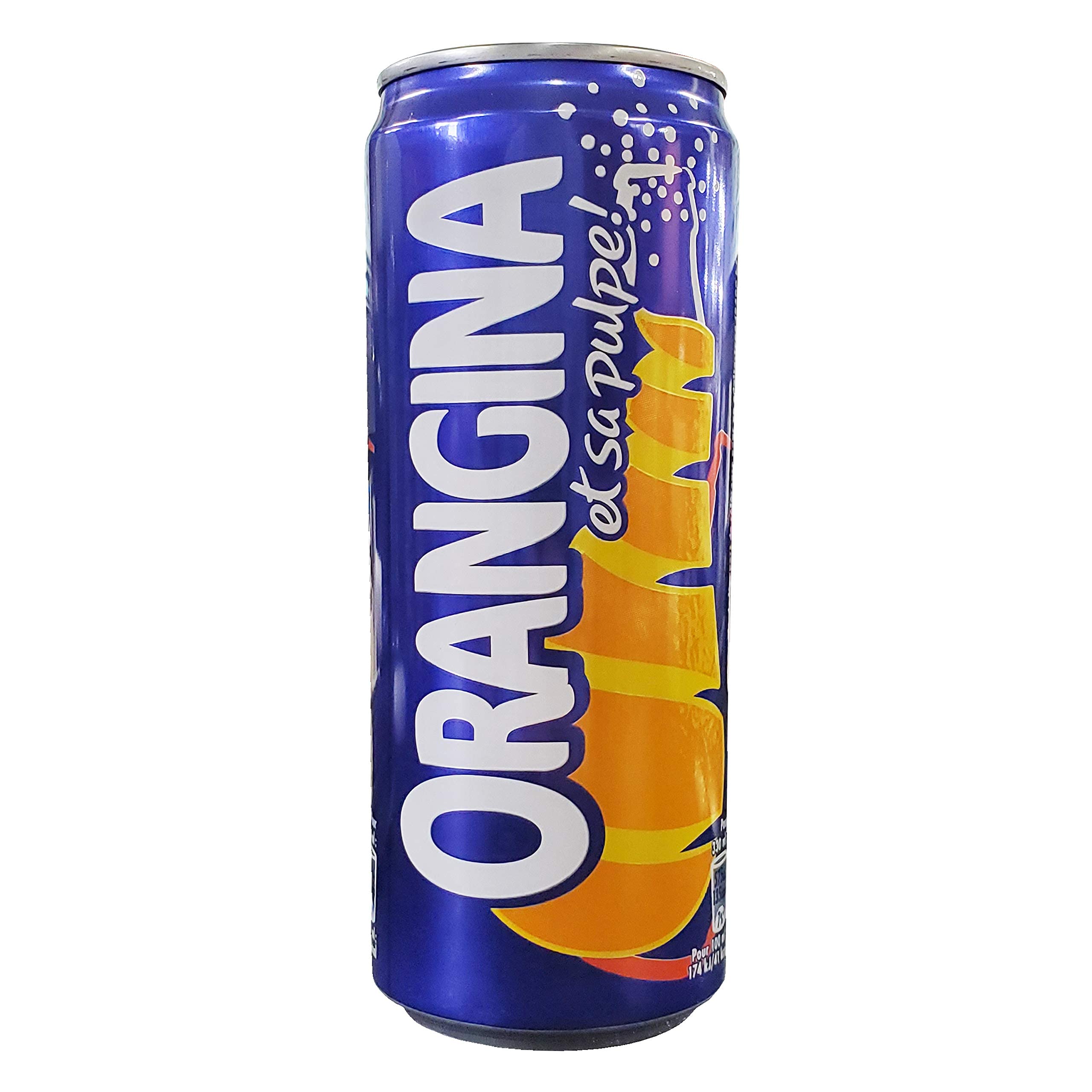 Orangina French Orange Pulp Soda – Tall Cans 12 Pack (138oz)
