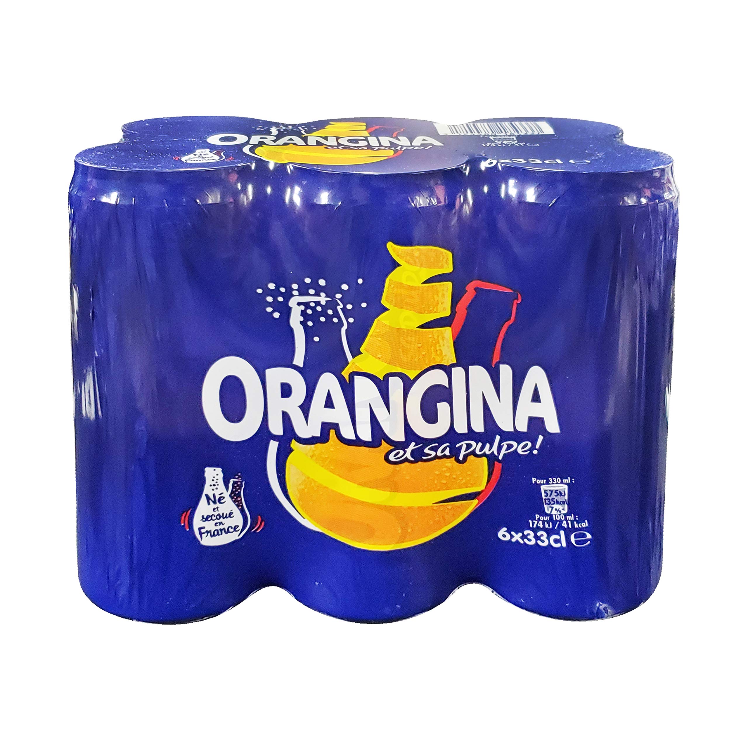 Orangina French Orange Pulp Soda – Tall Cans 12 Pack (138oz)