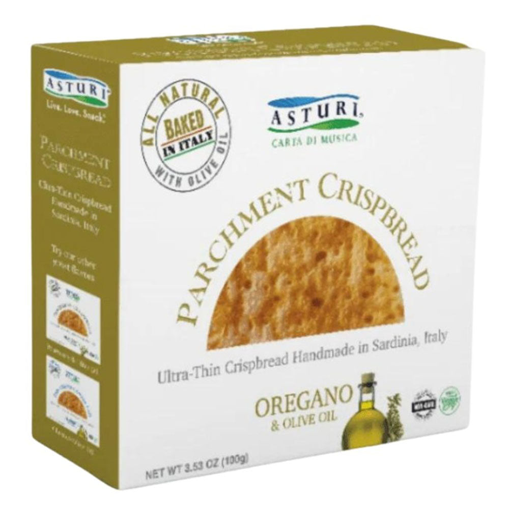 Asturi Oregano & Olive Oil Parchment Crispbread – 3.53 oz