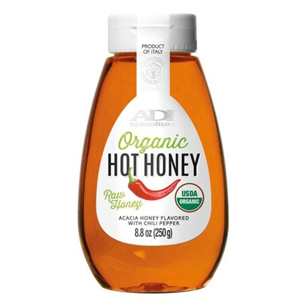 ADI Organic Italian Hot Honey - 8.8 oz Jar (0.55 LB) - Sweet and Spicy