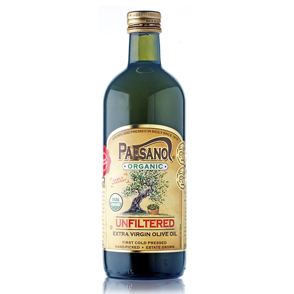 Paesanol Organic Unfiltered Extra Virgin Olive Oil – 33.8 fl oz (1L)