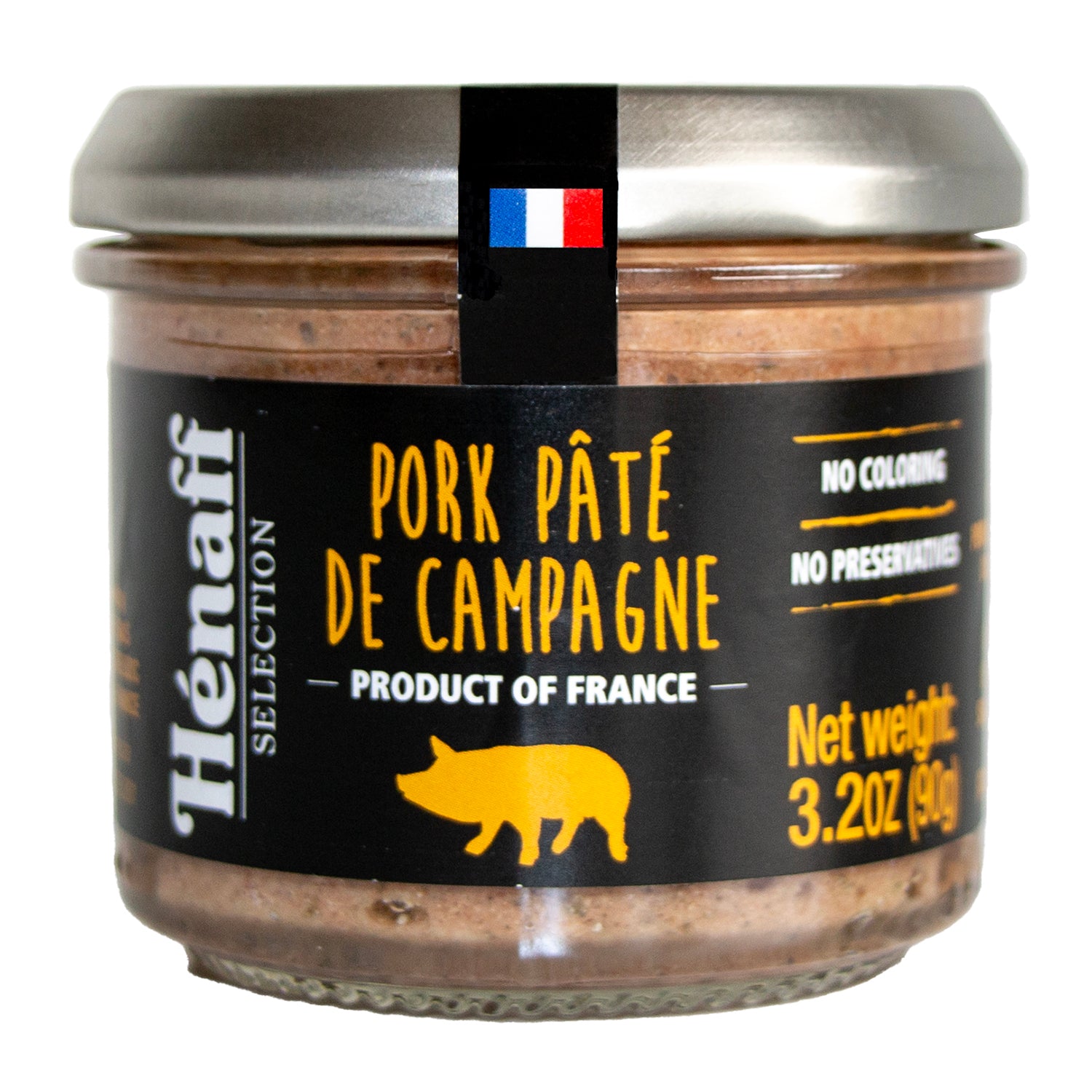 Hénaff French Style Pork Pâté de Campagne – Traditional Pâté in Jar, 3.2 oz