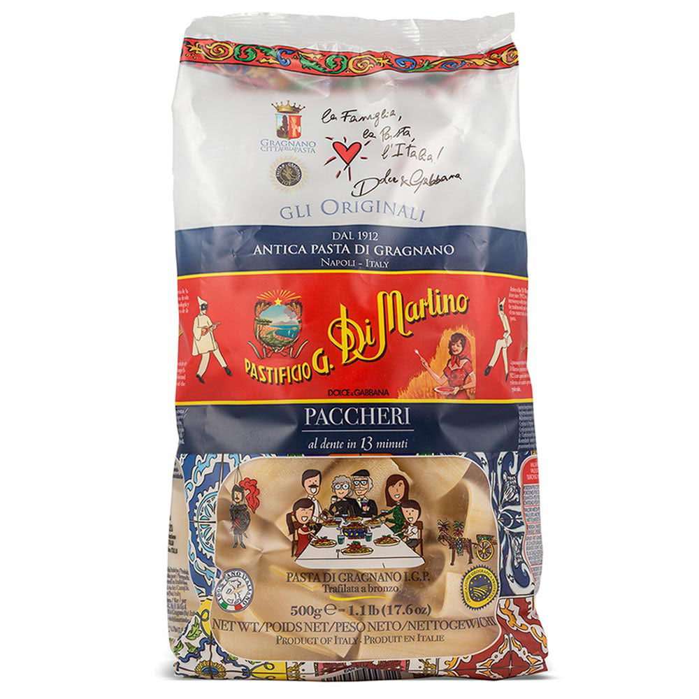 Di Martino Paccheri Pasta - Authentic Italian Large Tubes (17.64 oz / 500g)