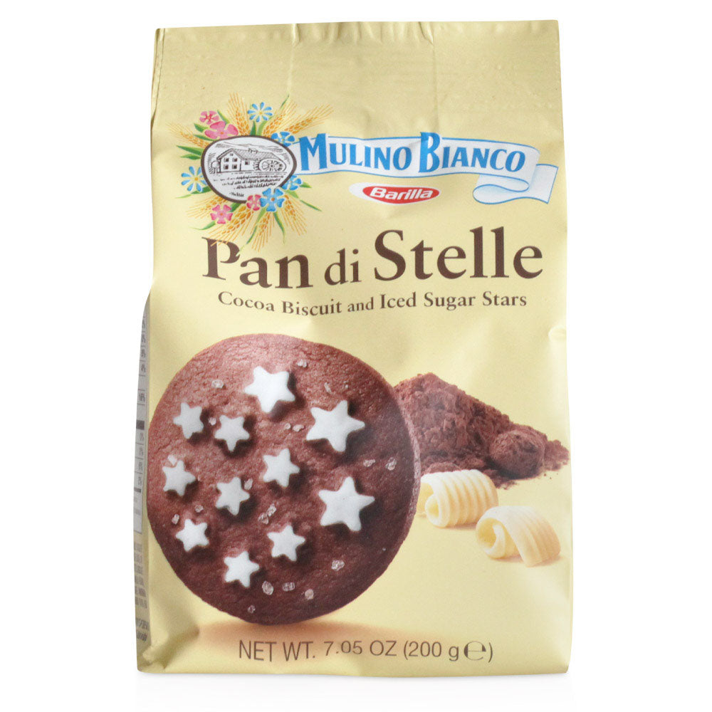 Mulino Bianco Pan di Stelle – Italian Cocoa Cookies with Sugar Stars (7.05 oz)