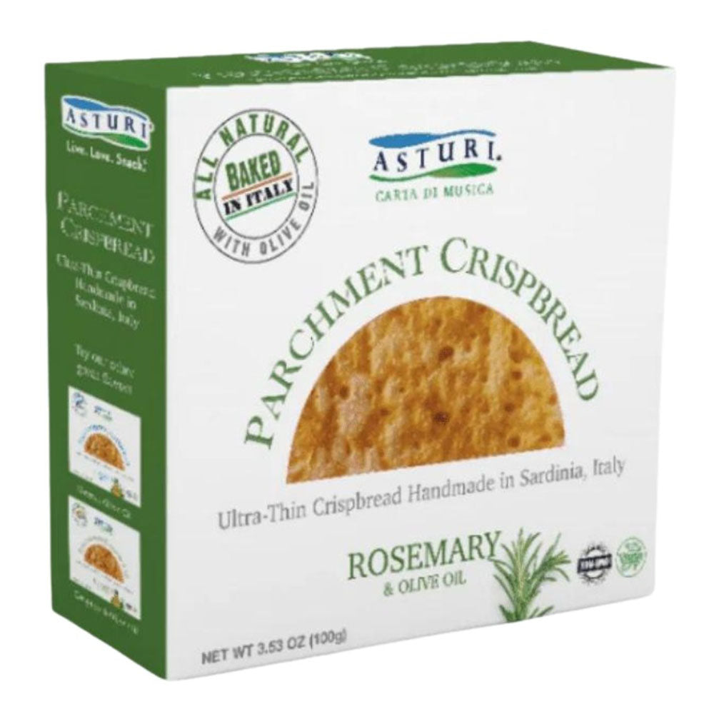 Asturi Rosemary & Olive Oil Parchment Crispbread – 3.53 oz