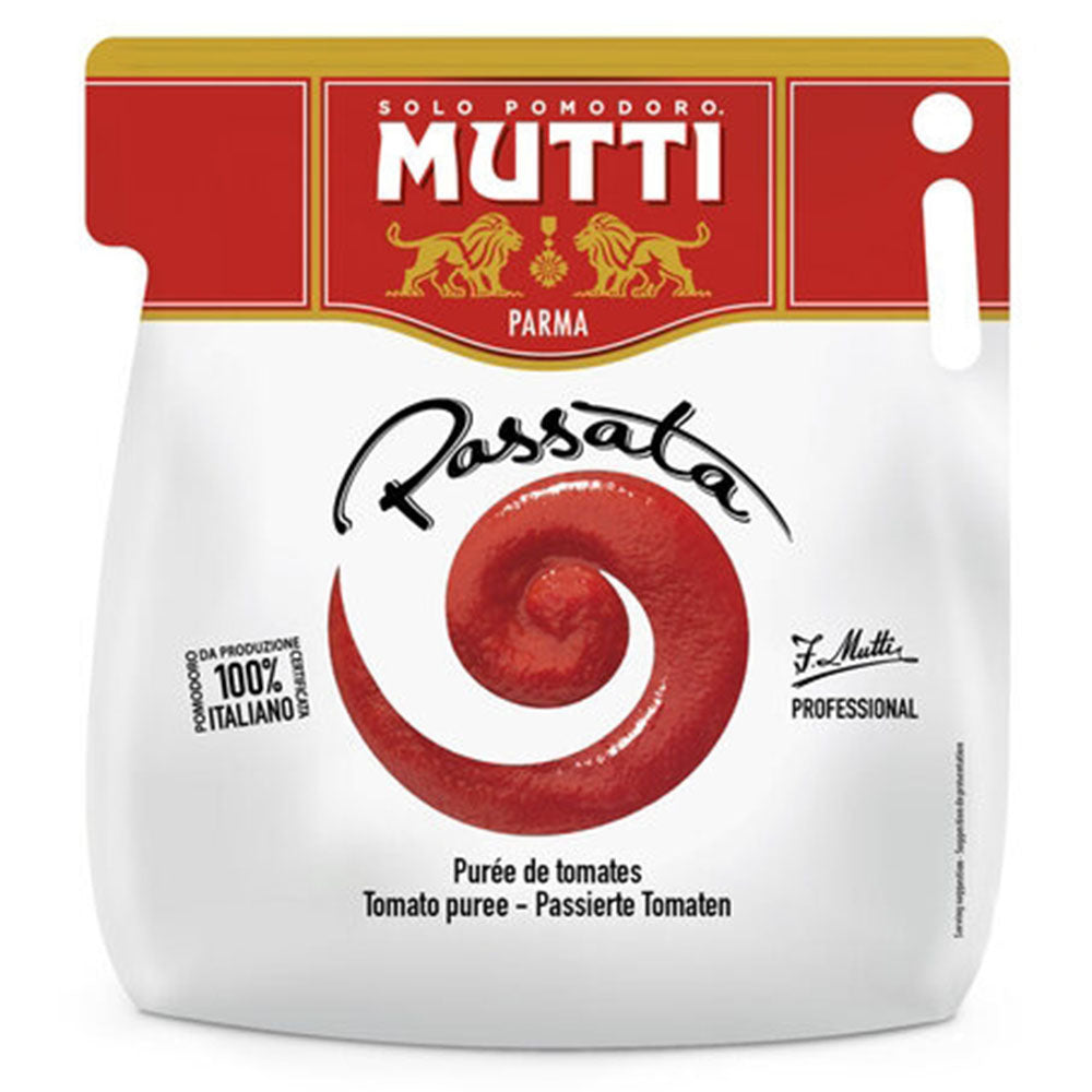 MUTTI Passata Tomato Puree Pouch – Smooth Italian Puree for Food Service (6.625 lb)