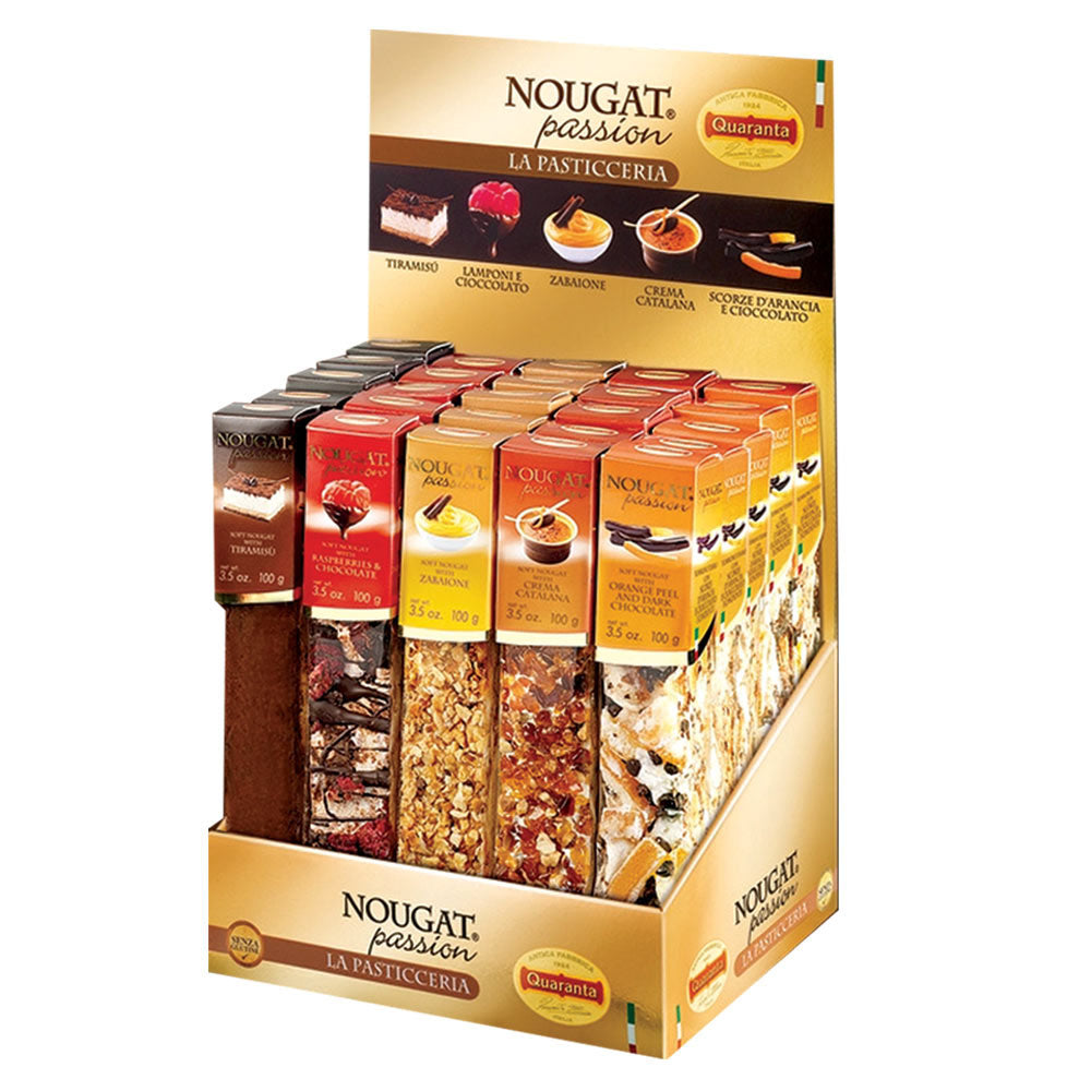 Quaranta Pasticceria Nougat Bar Display Case (25 x 3.5 oz)