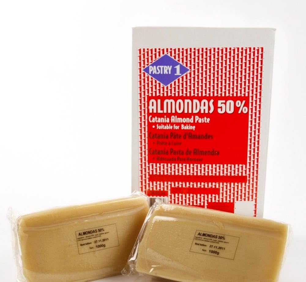 Pastry 1 Almond Paste 50% – Catania Baking Almond Paste – Professional Quality – 2.2 lbs Block