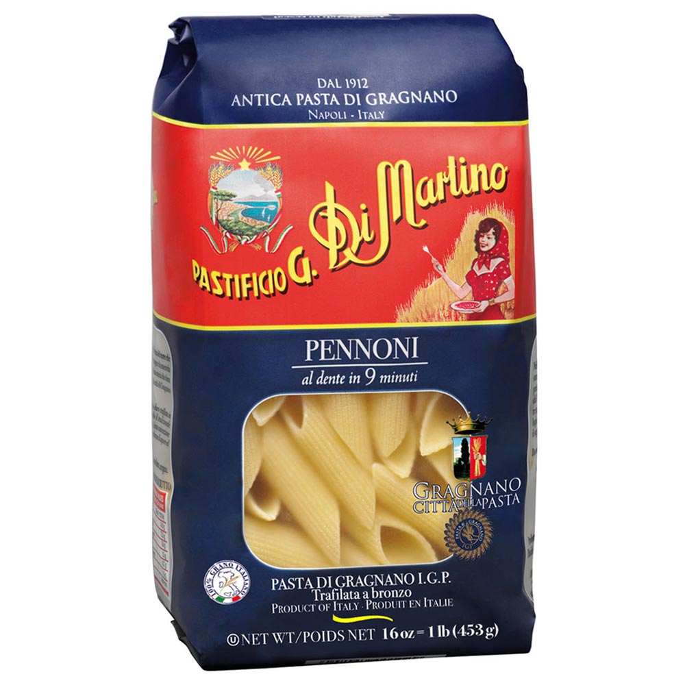 Di Martino Pennoni Pasta - Authentic Italian Large Tubes (16 oz / 1 lb)
