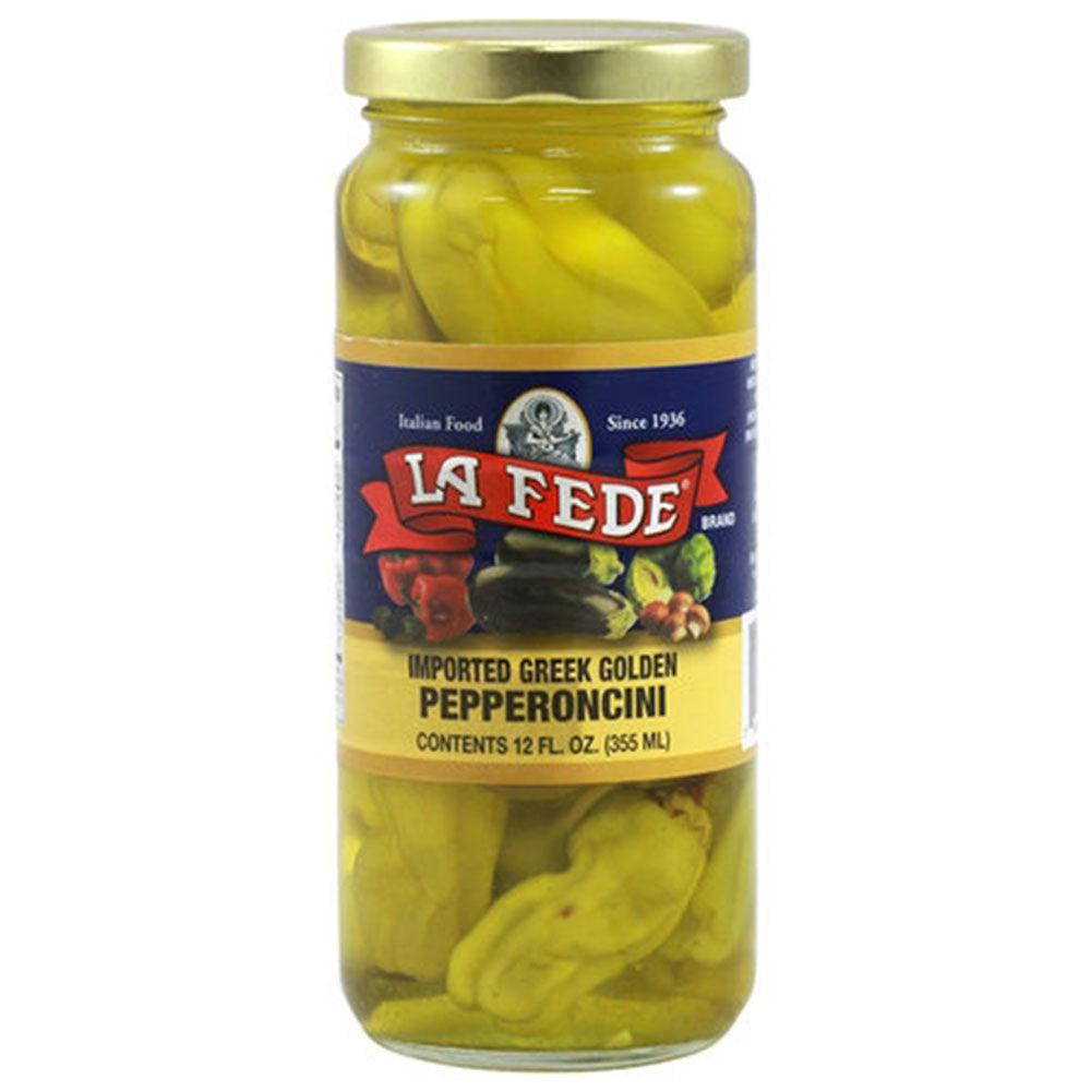 LA FEDE Pepperoncini Peppers – Mild Pickled Italian Style (12 oz)