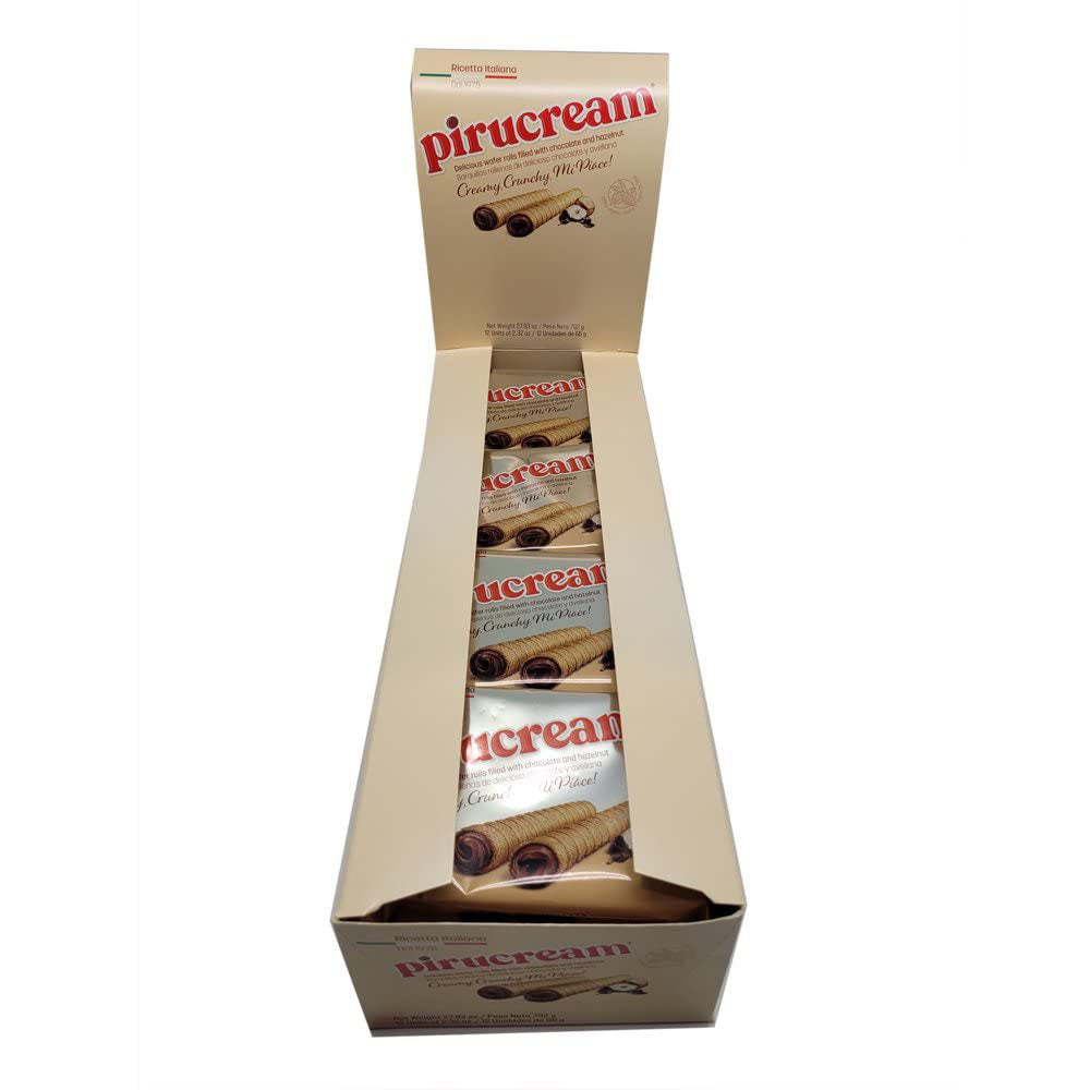 Pirucream Wafer Rolls – Chocolate & Hazelnut Cream, 12 Pack (27.93 oz)