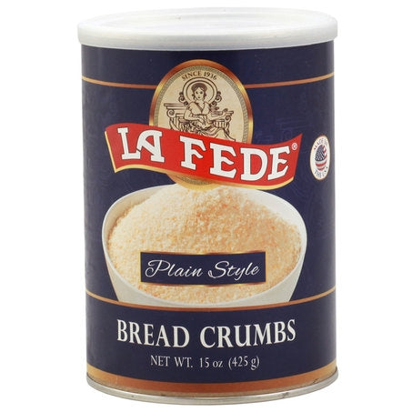 LA FEDE Plain Bread Crumbs - Unseasoned Italian Style (15 oz)