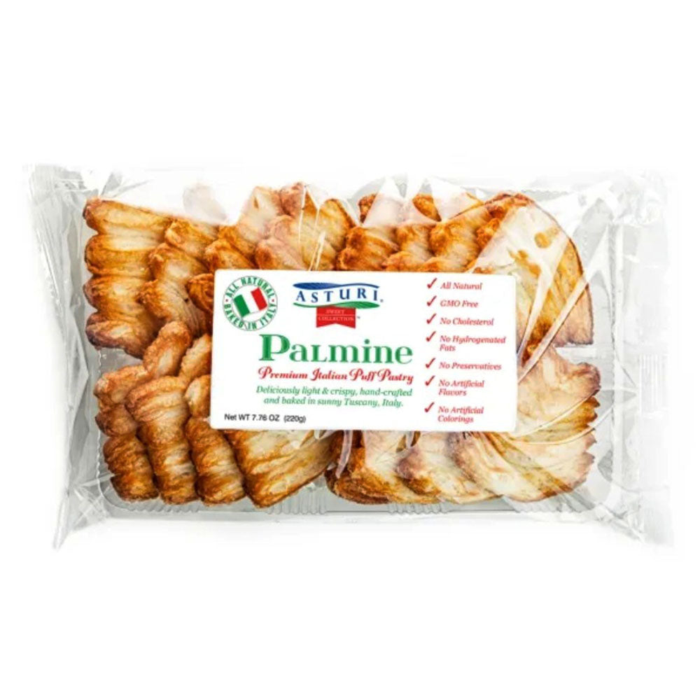 Asturi Premium Palmine Italian Pastry Puffs – 7.06 oz