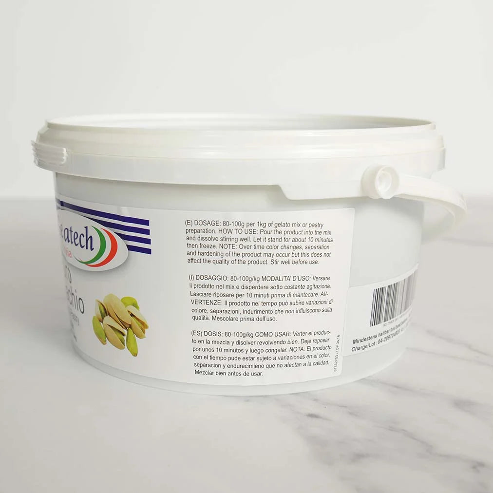 Gelatech Puro Pistachio Gelato & Pastry Paste – 6.6 lb Tub
