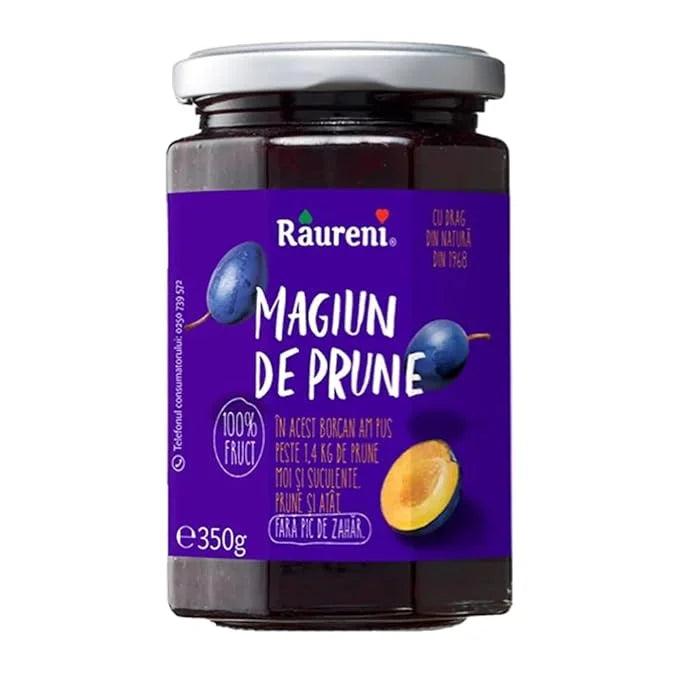 Raureni Magiun de Prune – 100% Natural Plum Butter – No Sugar Added – 350g