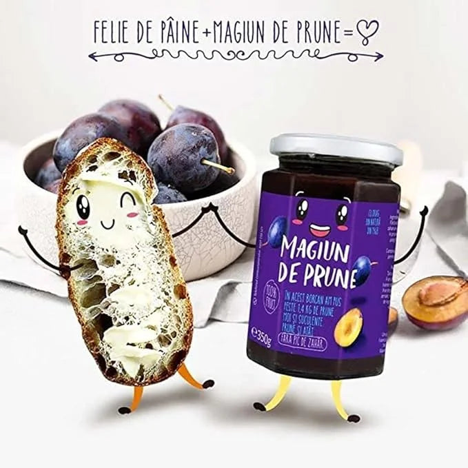 Raureni 100% Natural Plum Butter, No Sugar Added, 12.3 oz
