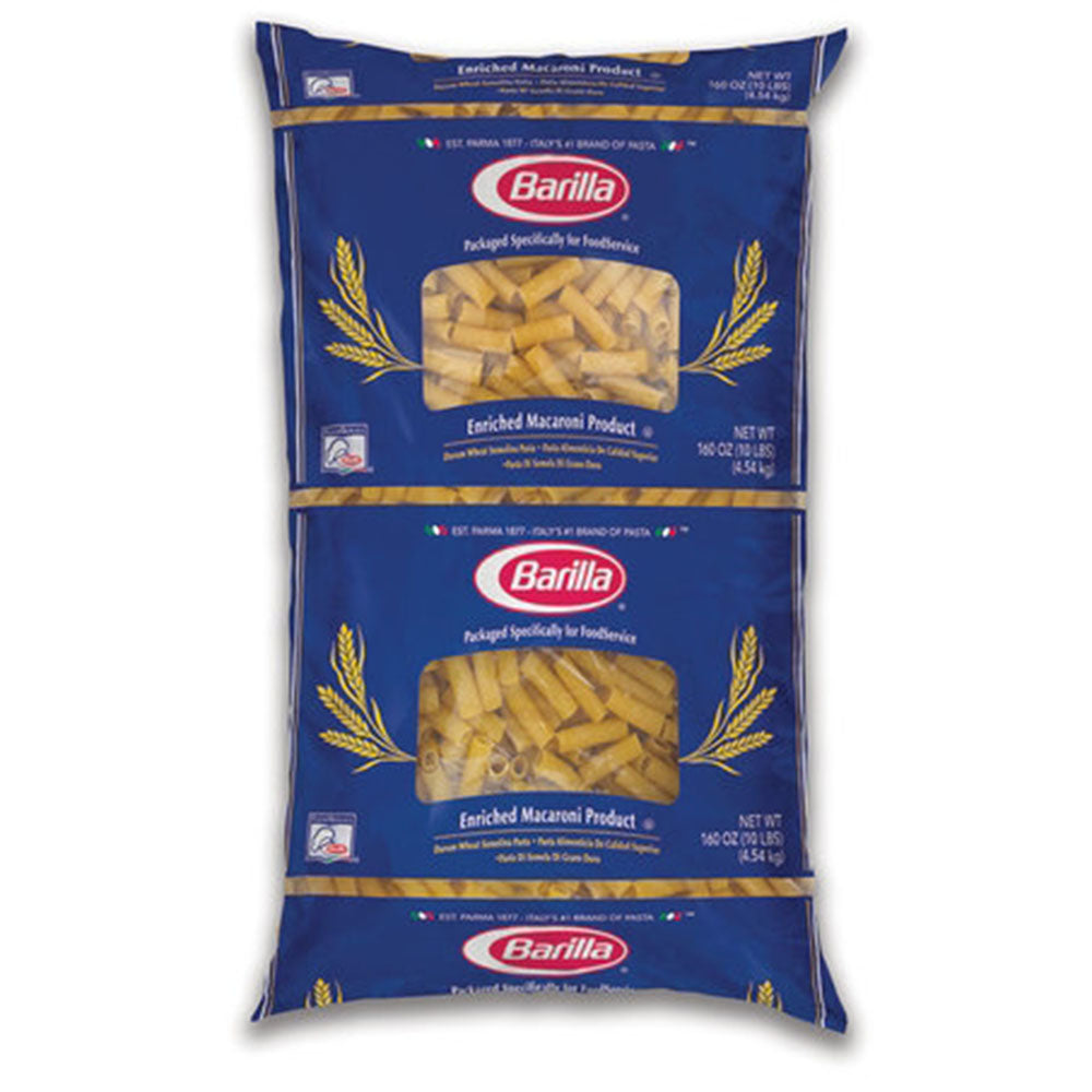 Barilla Bulk Rigatoni Pasta (#83) - 10 LB Bag - Wide Ridged Tubes