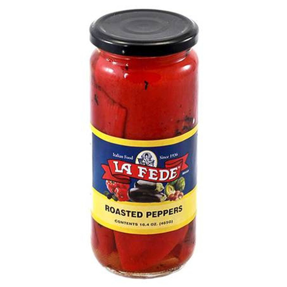 LA FEDE Roasted Red Peppers – Smoky & Sweet Italian Antipasto (15.2 oz)
