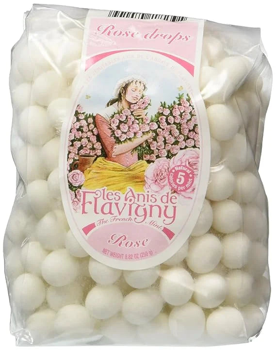 Les Anis de Flavigny – Rose Anise Drops, Bulk French Candy Bag, 8.82 oz