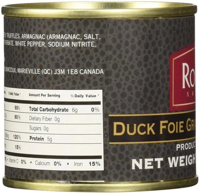 Rougie Duck Foie Gras with Truffles – Gourmet French Delicacy, 3.17 oz