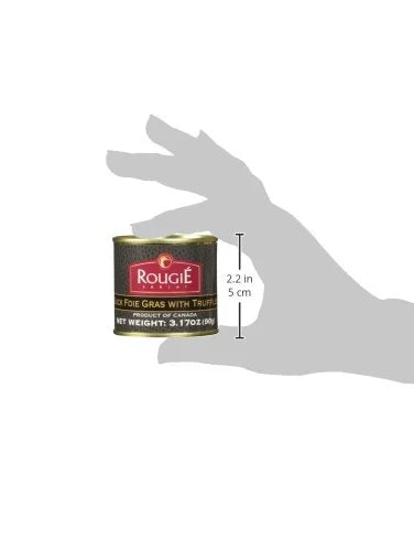 Rougie Duck Foie Gras with Truffles – Gourmet French Delicacy, 3.17 oz
