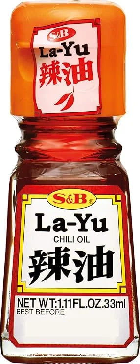 S&B La-Yu Japanese Chili Oil – Spicy Sesame Oil Blend, 1.11 fl oz (33ml)