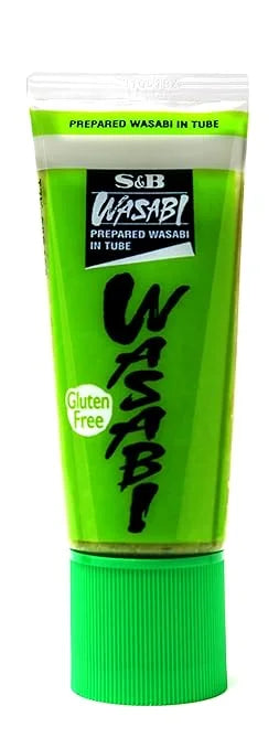 S&B Prepared Wasabi Paste in Tube – Hot Japanese Wasabi, Family Size 3.17 oz (90g)