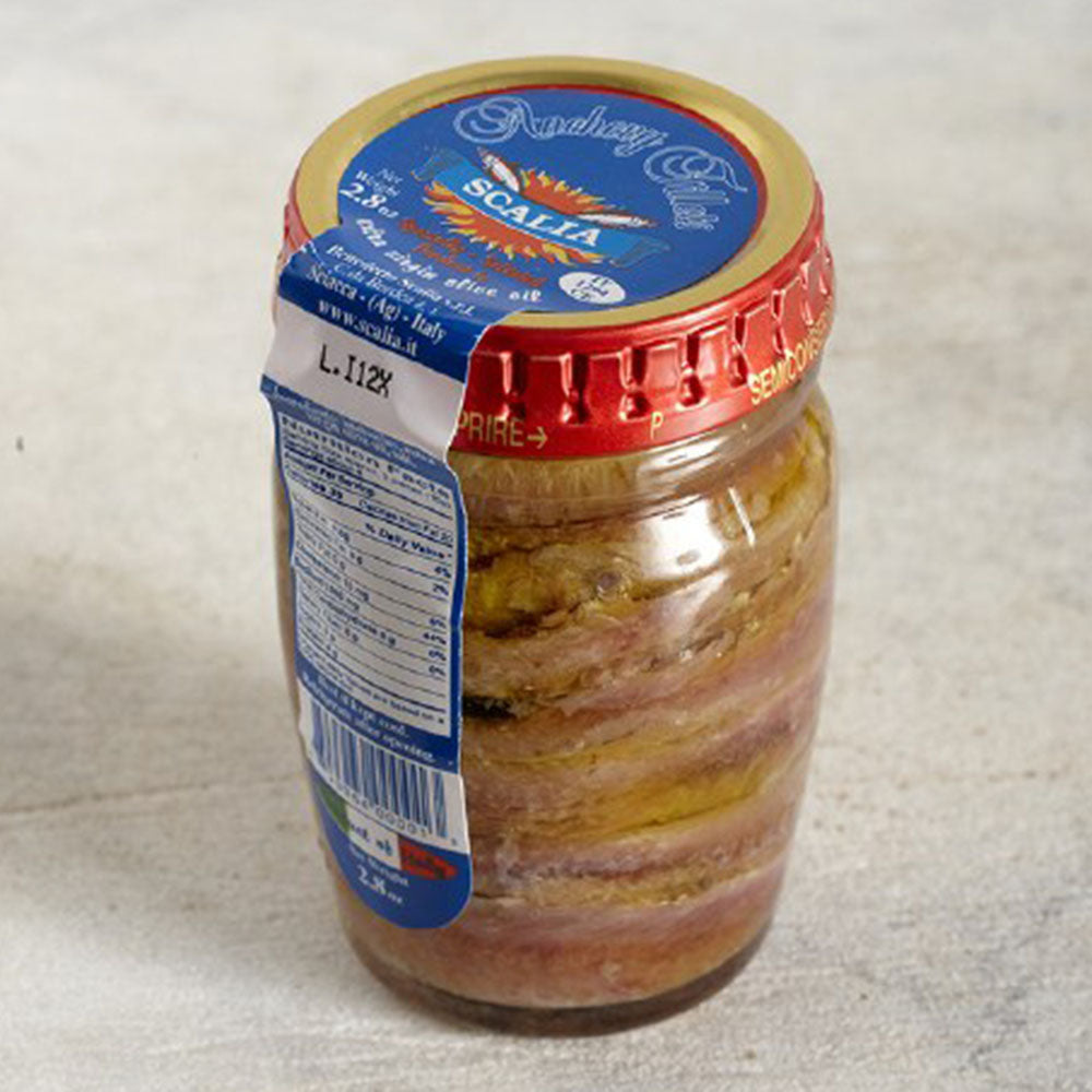Scalia Anchovy Fillets in Extra Virgin Olive Oil (2.8 oz)