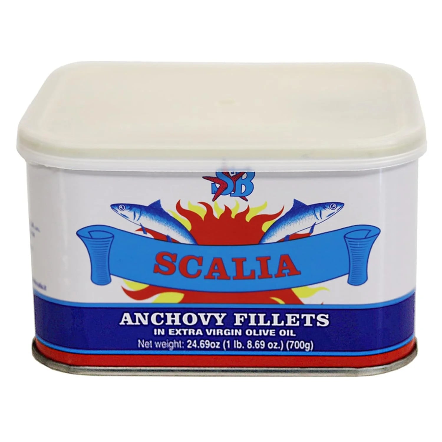 Scalia Anchovy Filets in Extra Virgin Olive Oil – 24.69 oz Can