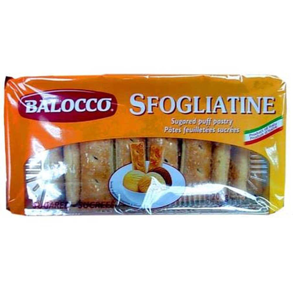 Balocco Sfogliatine Italian Glazed Puff Pastry Biscuits – 7 oz
