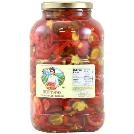 Indigo Sliced Hot Cherry Peppers (1 GAL)